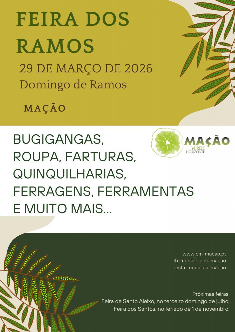 DOMINGO H&Aacute; FEIRA EM MA&Ccedil;&Atilde;O